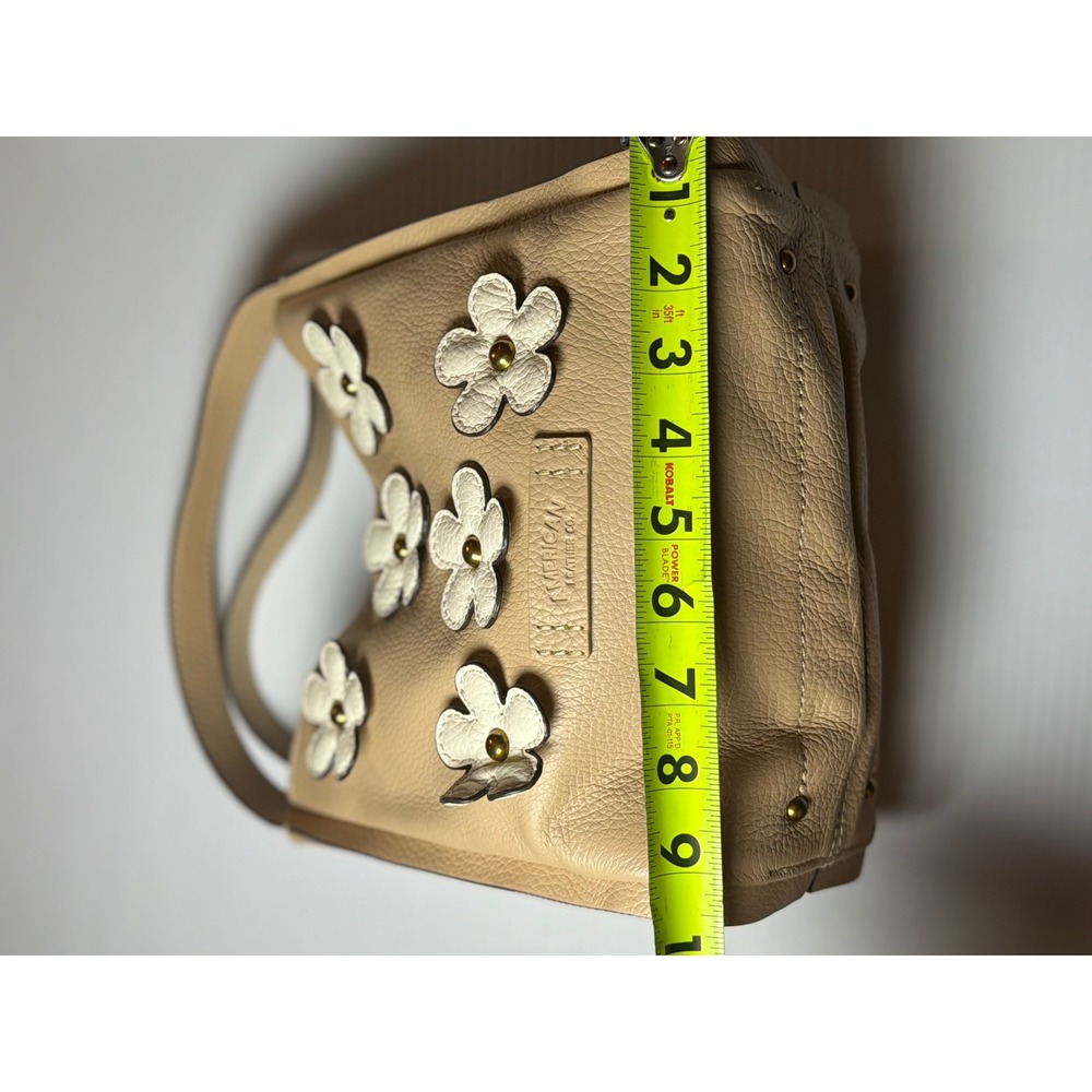 American Leather Co Auburn Petals Crossbody Macadamia White Floral OS Women Bag - Picture 11 of 12